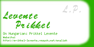 levente prikkel business card